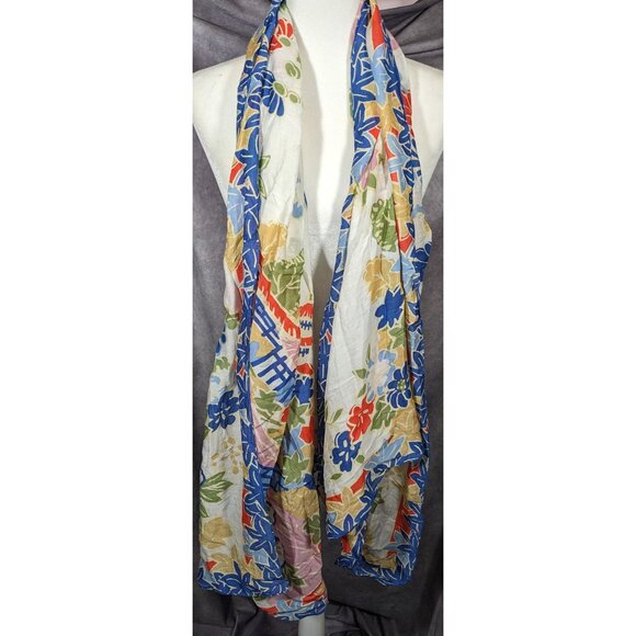 One Hundred Stars Floral Spring Shawl/Scarf - Picture 8 of 13